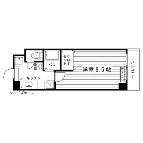 学生会館 エリートNAKANO3(1K/5階)の間取り写真