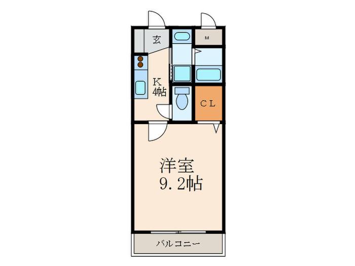 アビタシオン花の樹(1K/4階)の間取り写真