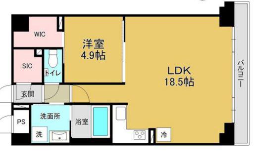 コル代々木(1LDK/3階)の間取り写真