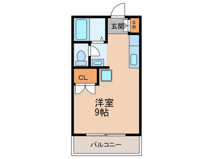 梅田スカイサイド(ワンルーム/3階)の間取り写真