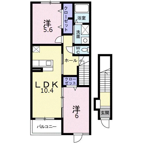 ファインステージ大森(2LDK/2階)の間取り写真