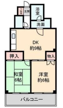ウーリィパレス大森(2DK/4階)の間取り写真