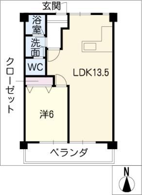 アイビーホーム(1LDK/1階)の間取り写真