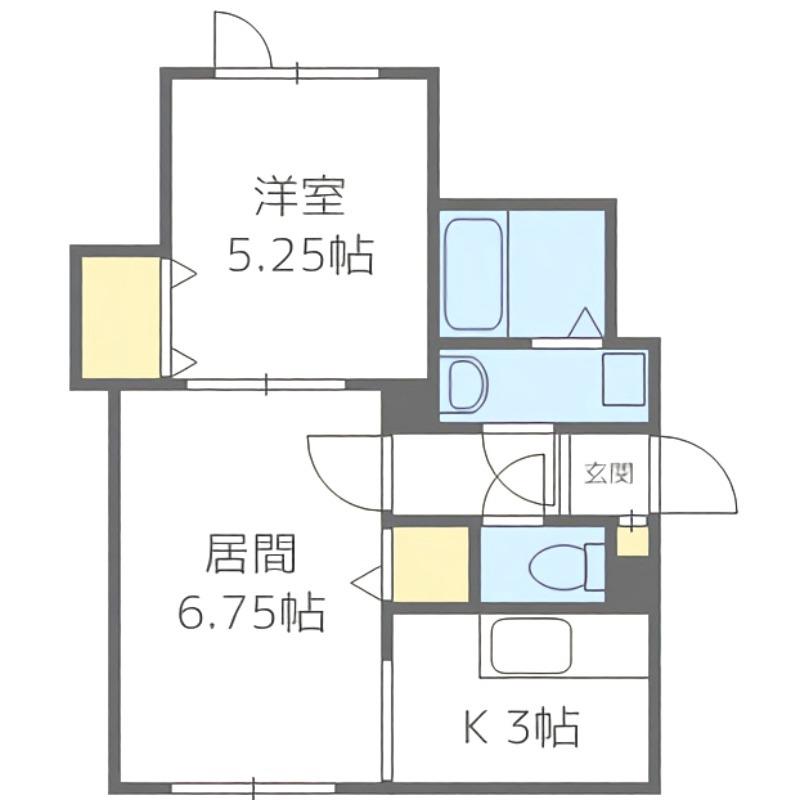 グランクレール(1LDK/2階)の間取り写真