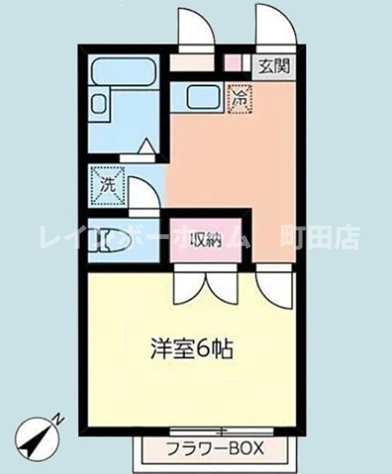 プレジールホーゲン(1K/2階)の間取り写真