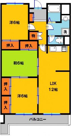ウェルヤナックス(3LDK/2階)の間取り写真