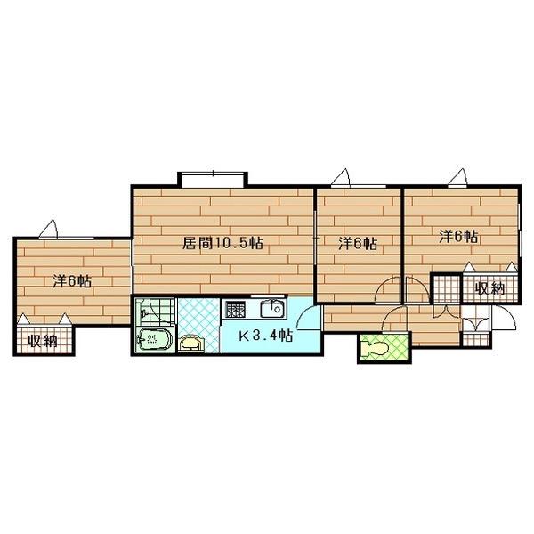 PIACERE(3LDK/2階)の間取り写真