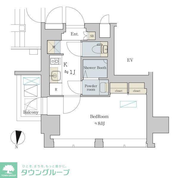 BRILLIA IST 渋谷本町(1K/7階)の間取り写真