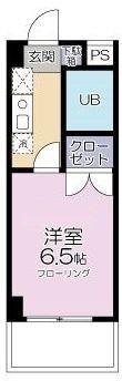 ヴィラ幸(1K/3階)の間取り写真