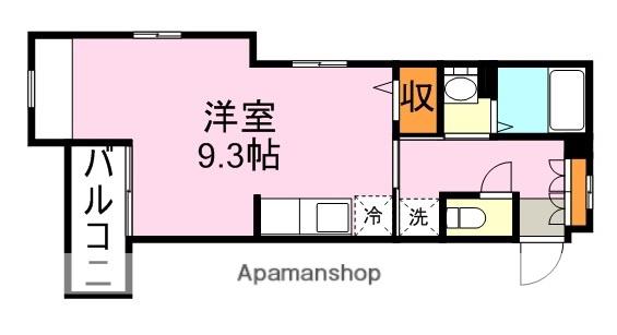 プランドール5(ワンルーム/5階)の間取り写真