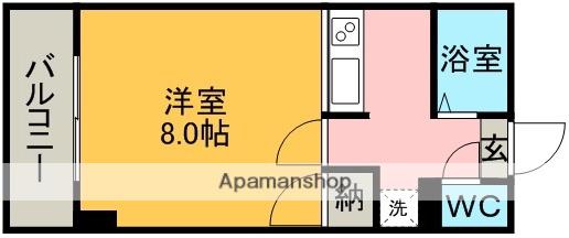 コスモ郡元(1K/5階)の間取り写真