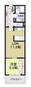 T・シティ六角橋(1LDK/5階)の間取り写真