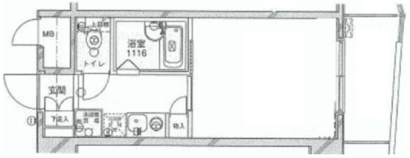 プレール学芸大学弐番館(1K/7階)の間取り写真