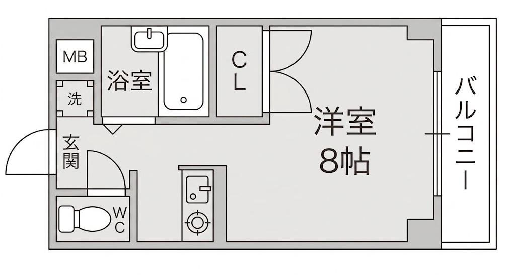 セントレージアーク千本中(ワンルーム/3階)の間取り写真
