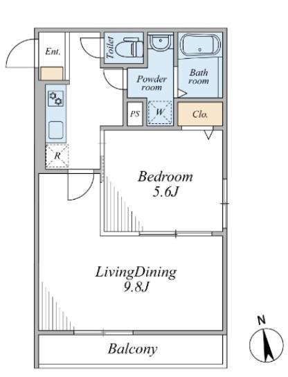 NRAY RESIDENCE(1LDK/4階)の間取り写真