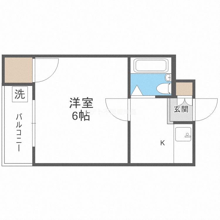 プラザアビコ(1K/3階)の間取り写真