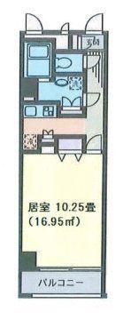 サーティーフォービル(1K/5階)の間取り写真