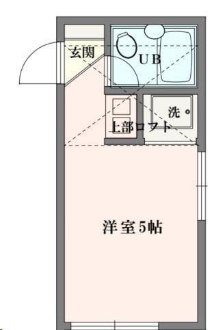 PALACE鶴ヶ峰I(ワンルーム/1階)の間取り写真