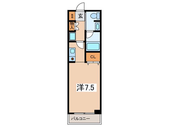 クオーレ(ワンルーム/3階)の間取り写真
