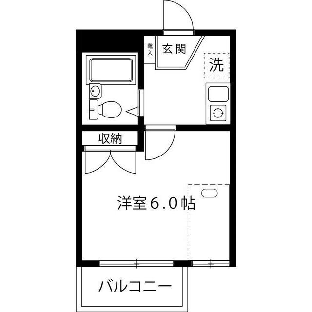 ラポール町田(1K/1階)の間取り写真