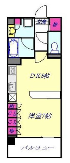 スパシエルクス西川口(1DK/3階)の間取り写真