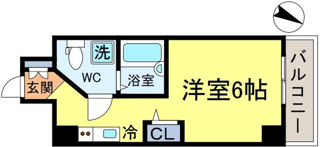 THEパームス新小岩(ワンルーム/11階)の間取り写真