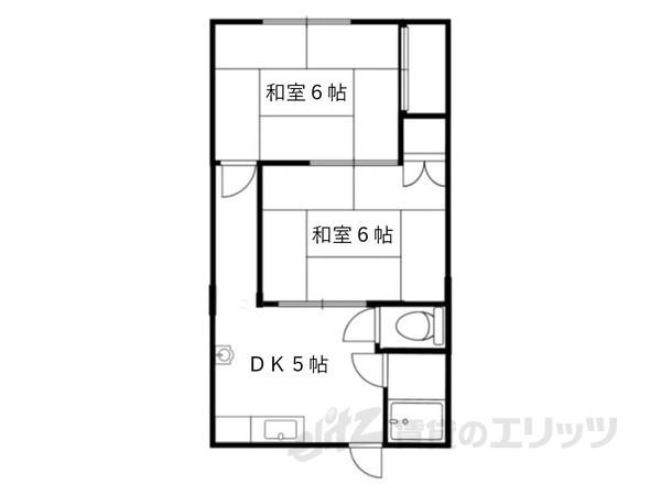 レクティブ彦根(2DK/2階)の間取り写真