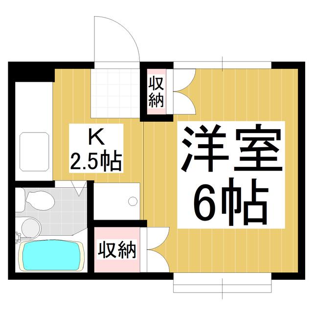 ハイツさつき(1K/1階)の間取り写真