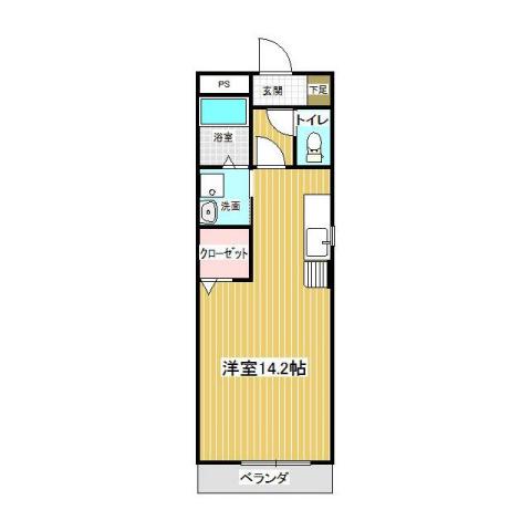 サンポット(ワンルーム/1階)の間取り写真