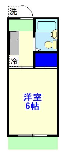 ハイツ杉(1K/1階)の間取り写真