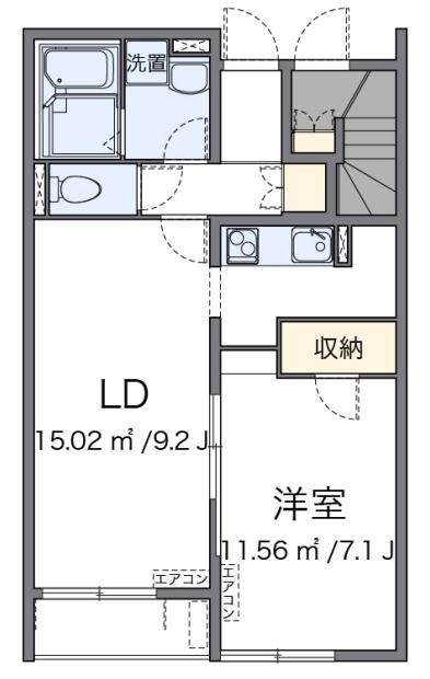 KEEP NEXTVI(1LDK/1階)の間取り写真