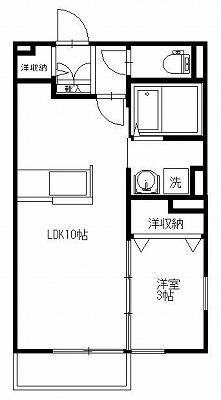 メイフェア(1SK/1階)の間取り写真