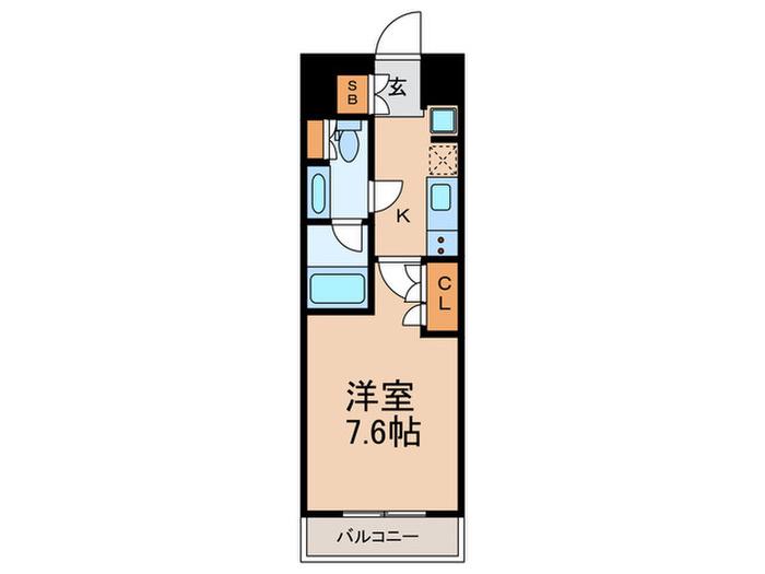 ヒューリック目白(1K/7階)の間取り写真