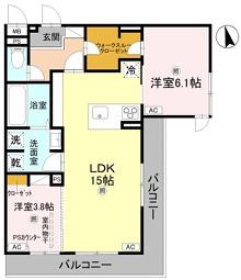 D-ROOM東本町3丁目(2LDK/2階)の間取り写真