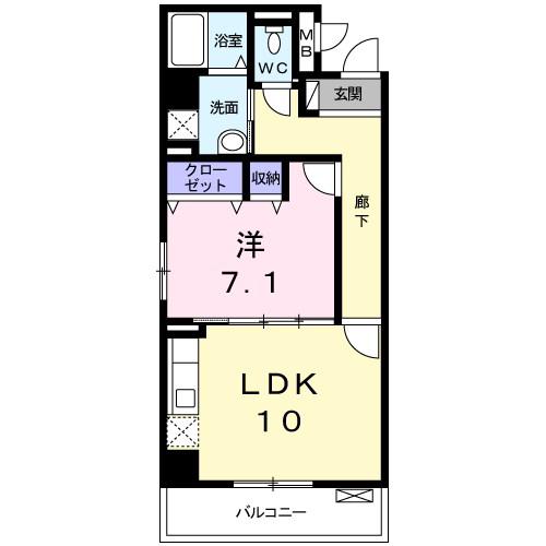 グレース新瑞(1LDK/2階)の間取り写真