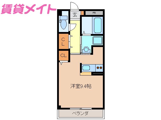 WJガーデン亀山(ワンルーム/3階)の間取り写真