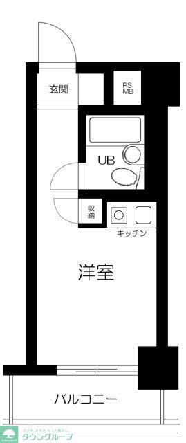 スカイコート大森(ワンルーム/5階)の間取り写真