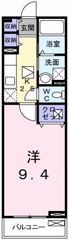 フィオレンティーナ(1K/1階)の間取り写真