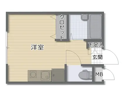 メゾンオランジュ(ワンルーム/2階)の間取り写真