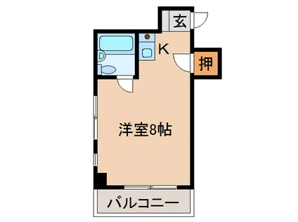 コーポホワイト旭橋(ワンルーム/1階)の間取り写真