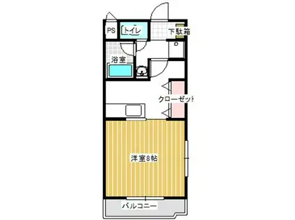 サンライズスターブル(ワンルーム/2階)の間取り写真