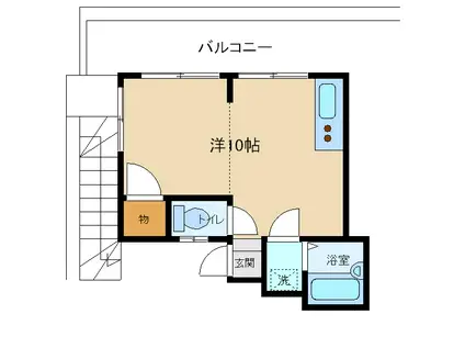 プリメーラスズキⅠ(ワンルーム/2階)の間取り写真