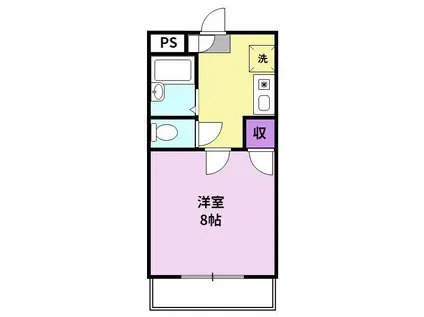 野中ハイツ(1K/1階)の間取り写真