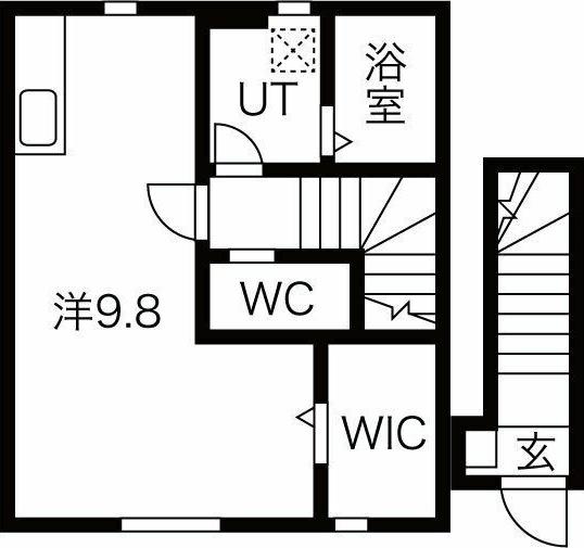 ル・メイユール東宮野目A棟(ワンルーム/2階)の間取り写真