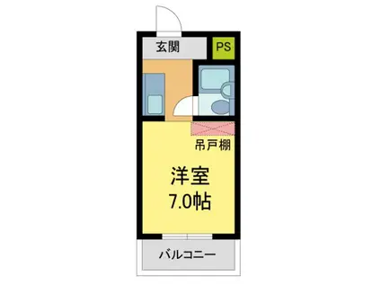 メゾンドアヴニール(ワンルーム/2階)の間取り写真