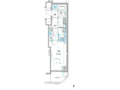 ベルシード池袋本町(1K/8階)の間取り写真