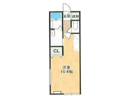 RI.RIAN PALETTE(ワンルーム/2階)の間取り写真