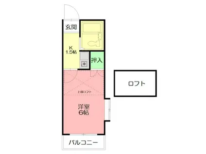 ゼフィランサス洋光台(1K/2階)の間取り写真