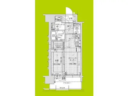 プレサンス東淀川駅前プローシェ(1DK/12階)の間取り写真