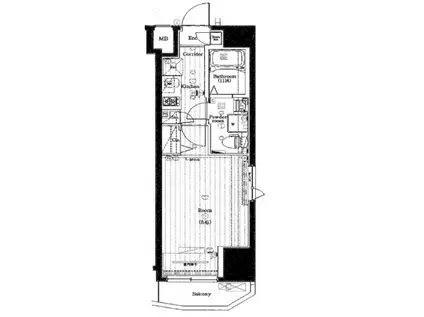 REALIZE新宿(1K/2階)の間取り写真